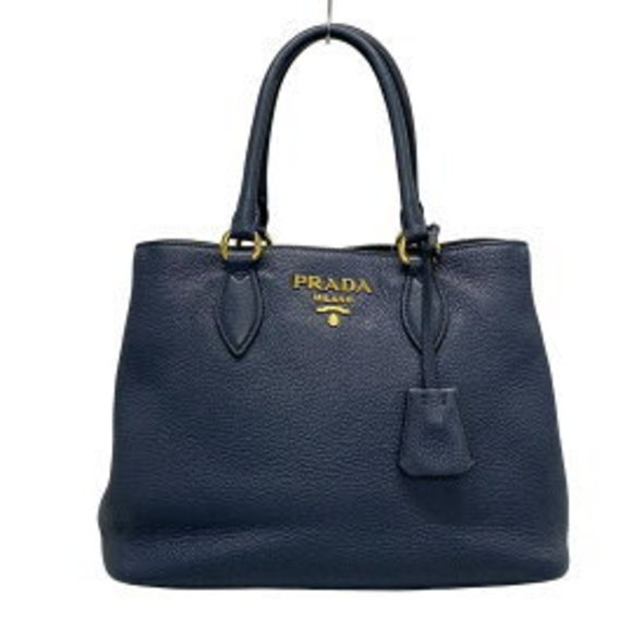 Prada handbag Navy Blue leather - Picture 1 of 9
